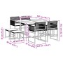 Set de comedor de jardín 9 pzas y cojines ratán sintético negro de , Conjuntos de jardín - Ref: Foro24-3295018, Precio: 374,8...