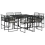 Set de comedor de jardín 9 pzas y cojines ratán sintético negro de , Conjuntos de jardín - Ref: Foro24-3295013, Precio: 469,6...