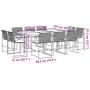 Set de comedor jardín 11 pzas con cojines ratán sintético negro de , Conjuntos de jardín - Ref: Foro24-3295064, Precio: 571,8...