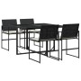 Set de muebles jardín 5 pzas con cojines ratán sintético negro de , Conjuntos de jardín - Ref: Foro24-3295058, Precio: 272,21...