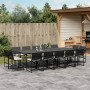 Set comedor de jardín con cojines 15 pzas ratán sintético negro de , Conjuntos de jardín - Ref: Foro24-3295066, Precio: 871,8...
