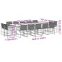 Set comedor de jardín con cojines 15 pzas ratán sintético negro de , Conjuntos de jardín - Ref: Foro24-3295066, Precio: 871,8...