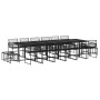 Set de comedor de jardín 17 pzas ratán sintético negro de , Conjuntos de jardín - Ref: Foro24-3295047, Precio: 943,57 €, Desc...