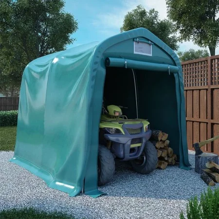 Carpa garaje de almacenamiento PVC verde 2,4x2,4 m de vidaXL, Carpas y cenadores - Ref: Foro24-3056431, Precio: 460,05 €, Des...