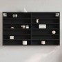 Vitrina de madera de ingeniería negra 100x8,5x58 cm de , Estantes y estanterías - Ref: Foro24-847941, Precio: 49,77 €, Descue...