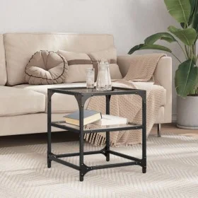 Mesa de centro superficie vidrio transparente acero 40x40x45 cm de , Mesas de centro - Ref: Foro24-846002, Precio: 32,95 €, D...