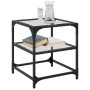 Mesa de centro superficie vidrio transparente acero 40x40x45 cm de , Mesas de centro - Ref: Foro24-846002, Precio: 33,66 €, D...