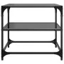 Mesa de centro superficie vidrio 2 uds acero negro 50x50x45 cm de , Mesas de centro - Ref: Foro24-846009, Precio: 71,27 €, De...