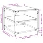 Mesa de centro superficie vidrio 2 uds acero negro 50x50x45 cm de , Mesas de centro - Ref: Foro24-846009, Precio: 72,21 €, De...