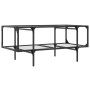 Mesa de centro superficie de vidrio acero 98,5x50x45 cm de , Mesas de centro - Ref: Foro24-846042, Precio: 69,21 €, Descuento: %