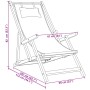Silla playa plegable madera maciza eucalipto y tela azul blanco de , Sillas de jardín - Ref: Foro24-366563, Precio: 81,53 €, ...