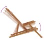 Silla de playa plegable madera maciza de eucalipto y tela taupe de , Sillas de jardín - Ref: Foro24-366561, Precio: 94,25 €, ...
