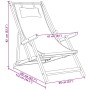 Silla de playa plegable madera maciza de eucalipto y tela taupe de , Sillas de jardín - Ref: Foro24-366561, Precio: 94,25 €, ...