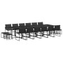 Juego de comedor de jardín 17 pzas con cojines textileno negro de , Conjuntos de jardín - Ref: Foro24-3295087, Precio: 899,36...
