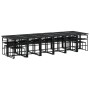 Juego de comedor de jardín 17 pzas con cojines textileno negro de , Conjuntos de jardín - Ref: Foro24-3295087, Precio: 899,36...