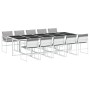 Juego de comedor de jardín 11 pzas con cojines textilene blanco de , Conjuntos de jardín - Ref: Foro24-3295091, Precio: 690,2...