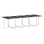 Juego de comedor de jardín 11 pzas con cojines textilene blanco de , Conjuntos de jardín - Ref: Foro24-3295091, Precio: 690,2...