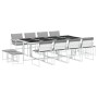 Juego de comedor de jardín 13 pzas con cojines textilene blanco de , Conjuntos de jardín - Ref: Foro24-3295100, Precio: 601,7...
