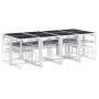 Juego de comedor de jardín 13 pzas con cojines textilene blanco de , Conjuntos de jardín - Ref: Foro24-3295100, Precio: 601,7...
