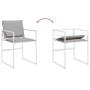 Juego de comedor de jardín 9 pzas con cojines textilene blanco de , Conjuntos de jardín - Ref: Foro24-3295093, Precio: 418,91...