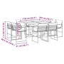 Juego de comedor de jardín 9 pzas con cojines textilene blanco de , Conjuntos de jardín - Ref: Foro24-3295093, Precio: 418,91...