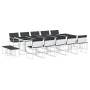 Juego de comedor de jardín 15 pzas con cojines textilene blanco de , Conjuntos de jardín - Ref: Foro24-3295116, Precio: 766,0...
