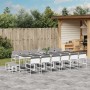 Juego de comedor de jardín 17 pzas con cojines textilene blanco de , Conjuntos de jardín - Ref: Foro24-3295102, Precio: 886,1...