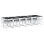 Juego de comedor de jardín 17 pzas con cojines textilene blanco de , Conjuntos de jardín - Ref: Foro24-3295102, Precio: 886,1...