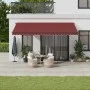 Toldo retráctil manual con luces LED burdeos 500x300 cm de , Toldos - Ref: Foro24-3310195, Precio: 419,59 €, Descuento: %