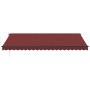 Toldo retráctil manual con luces LED burdeos 500x300 cm de , Toldos - Ref: Foro24-3310195, Precio: 426,49 €, Descuento: %