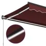 Manual retractable awning with LED lights burgundy 500x300 cm by , Awnings - Ref: Foro24-3310195, Price: 419,59 €, Discount: %
