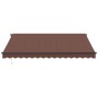 Toldo retráctil automático con luces LED marrón 400x300 cm de , Toldos - Ref: Foro24-3310211, Precio: 590,79 €, Descuento: %