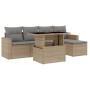Juego de sofás jardín con cojines 6 pzas ratán sintético beige de , Conjuntos de jardín - Ref: Foro24-3267239, Precio: 388,91...