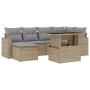 Set sofás de jardín 7 piezas y cojines ratán sintético beige de , Conjuntos de jardín - Ref: Foro24-3267419, Precio: 471,57 €...