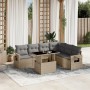 Set sofás de jardín 7 piezas y cojines ratán sintético beige de , Conjuntos de jardín - Ref: Foro24-3267929, Precio: 492,36 €...
