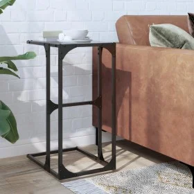 Mesa auxiliar con vidrio transparente acero 40x30x61,5 cm de , Mesas auxiliares - Ref: Foro24-846037, Precio: 35,02 €, Descue...