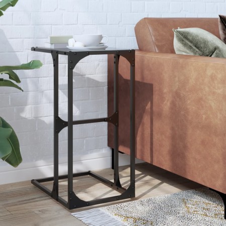 Mesa auxiliar con vidrio transparente acero 40x30x61,5 cm de , Mesas auxiliares - Ref: Foro24-846037, Precio: 35,54 €, Descue...