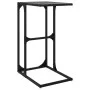 Mesa auxiliar con vidrio transparente acero 40x30x61,5 cm de , Mesas auxiliares - Ref: Foro24-846037, Precio: 35,02 €, Descue...
