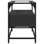 Mueble TV tablero cristal madera ingeniería negro 60x35x51 cm de , Muebles TV - Ref: Foro24-846054, Precio: 58,73 €, Descuent...