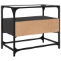 Mueble TV tablero cristal madera ingeniería negro 60x35x51 cm de , Muebles TV - Ref: Foro24-846054, Precio: 58,73 €, Descuent...