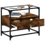 Mueble TV cristal y madera ingeniería roble ahumado 60x35x51 cm de , Muebles TV - Ref: Foro24-846056, Precio: 56,82 €, Descue...