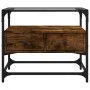 Mueble TV cristal y madera ingeniería roble ahumado 60x35x51 cm de , Muebles TV - Ref: Foro24-846056, Precio: 56,07 €, Descue...
