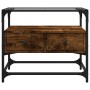 Mueble TV cristal y madera ingeniería roble ahumado 60x35x51 cm de , Muebles TV - Ref: Foro24-846056, Precio: 56,82 €, Descue...
