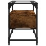 Mueble TV cristal y madera ingeniería roble ahumado 60x35x51 cm de , Muebles TV - Ref: Foro24-846056, Precio: 56,82 €, Descue...