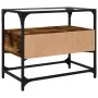 Mueble TV cristal y madera ingeniería roble ahumado 60x35x51 cm de , Muebles TV - Ref: Foro24-846056, Precio: 56,07 €, Descue...