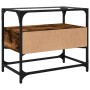 Mueble TV cristal y madera ingeniería roble ahumado 60x35x51 cm de , Muebles TV - Ref: Foro24-846056, Precio: 56,82 €, Descue...
