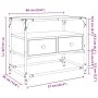 Mueble TV cristal y madera ingeniería roble ahumado 60x35x51 cm de , Muebles TV - Ref: Foro24-846056, Precio: 56,07 €, Descue...
