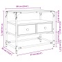 Mueble TV cristal y madera ingeniería roble ahumado 60x35x51 cm de , Muebles TV - Ref: Foro24-846056, Precio: 56,82 €, Descue...