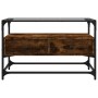 Mueble TV cristal y madera ingeniería roble ahumado 80x35x51 cm de , Muebles TV - Ref: Foro24-846061, Precio: 67,00 €, Descue...