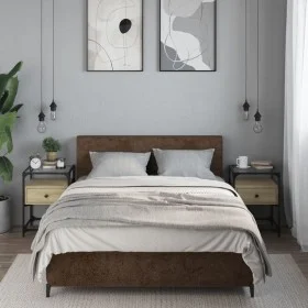 Bedside tables 2 units engineered wood Sonoma oak 40x40x55 cm by , Nightstands - Ref: Foro24-846077, Price: 79,92 €, Discount: %